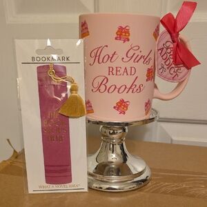 Pink Mug with Bookmark Set
